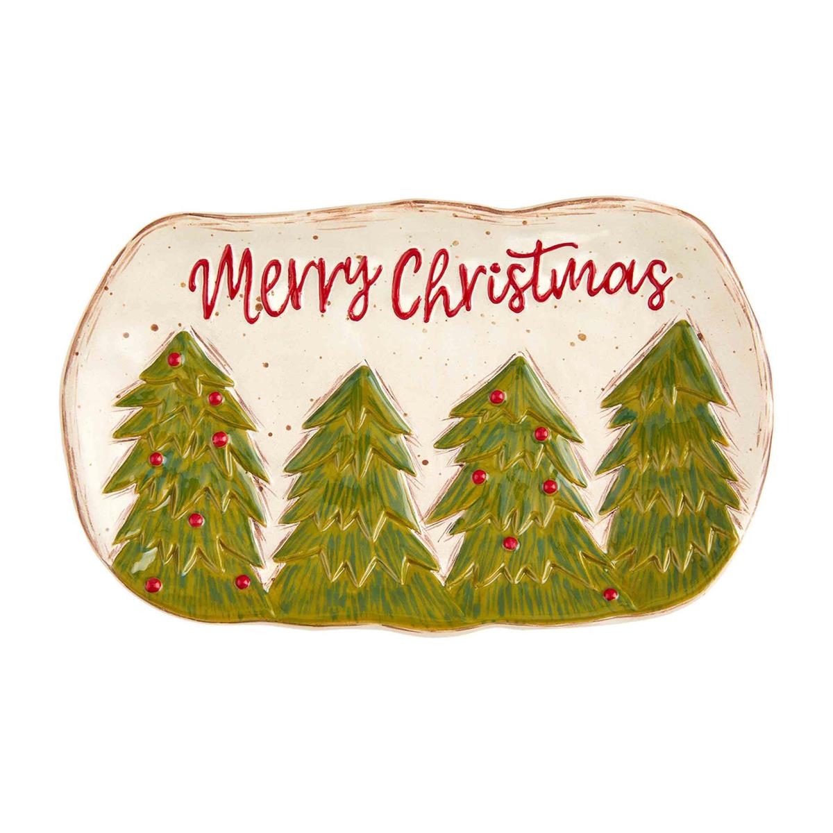 Merry Christmas Trees Plate