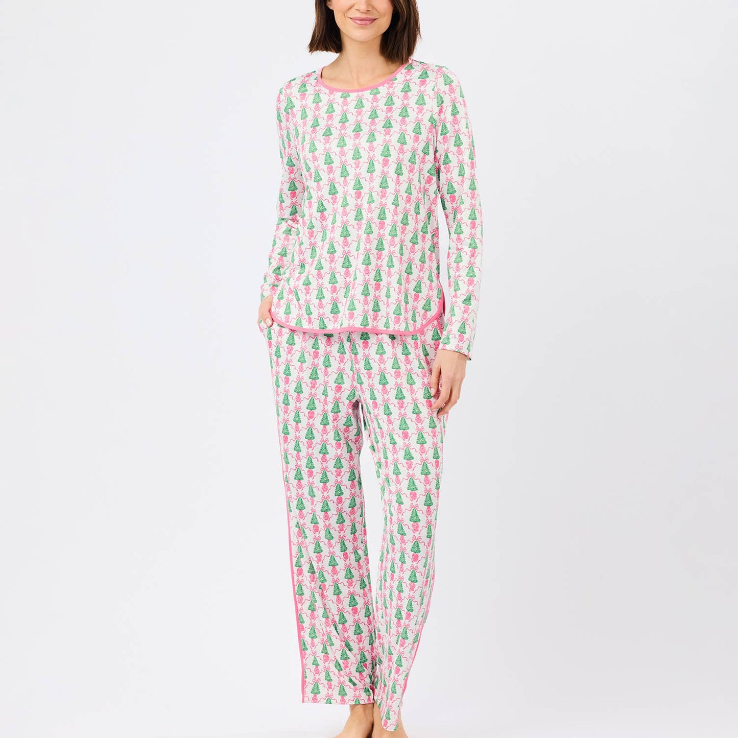 PJ Melody Winter PInes Pink Lounge Set