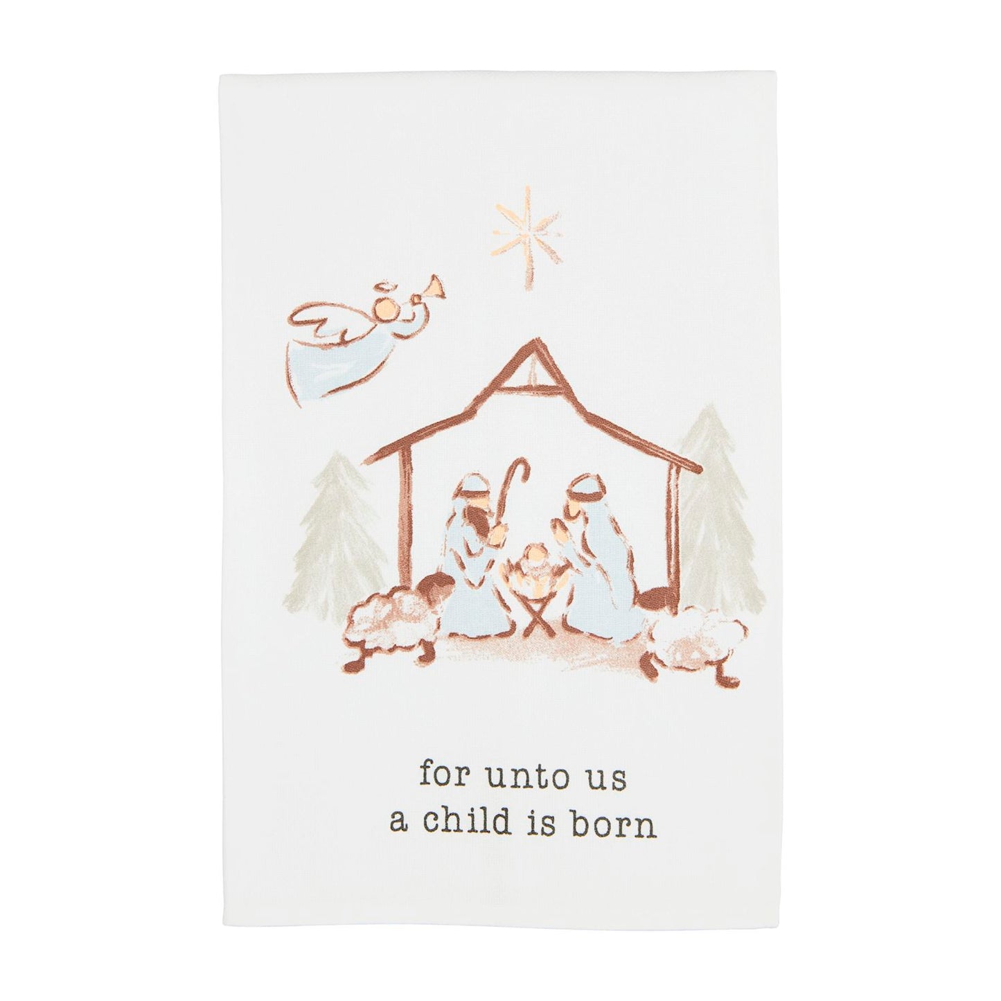 For Unto Us Tea Towel