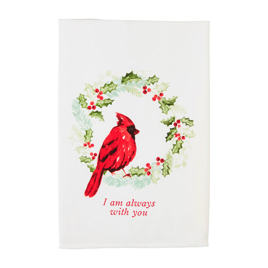 Cardinal Always With You Tea Towel