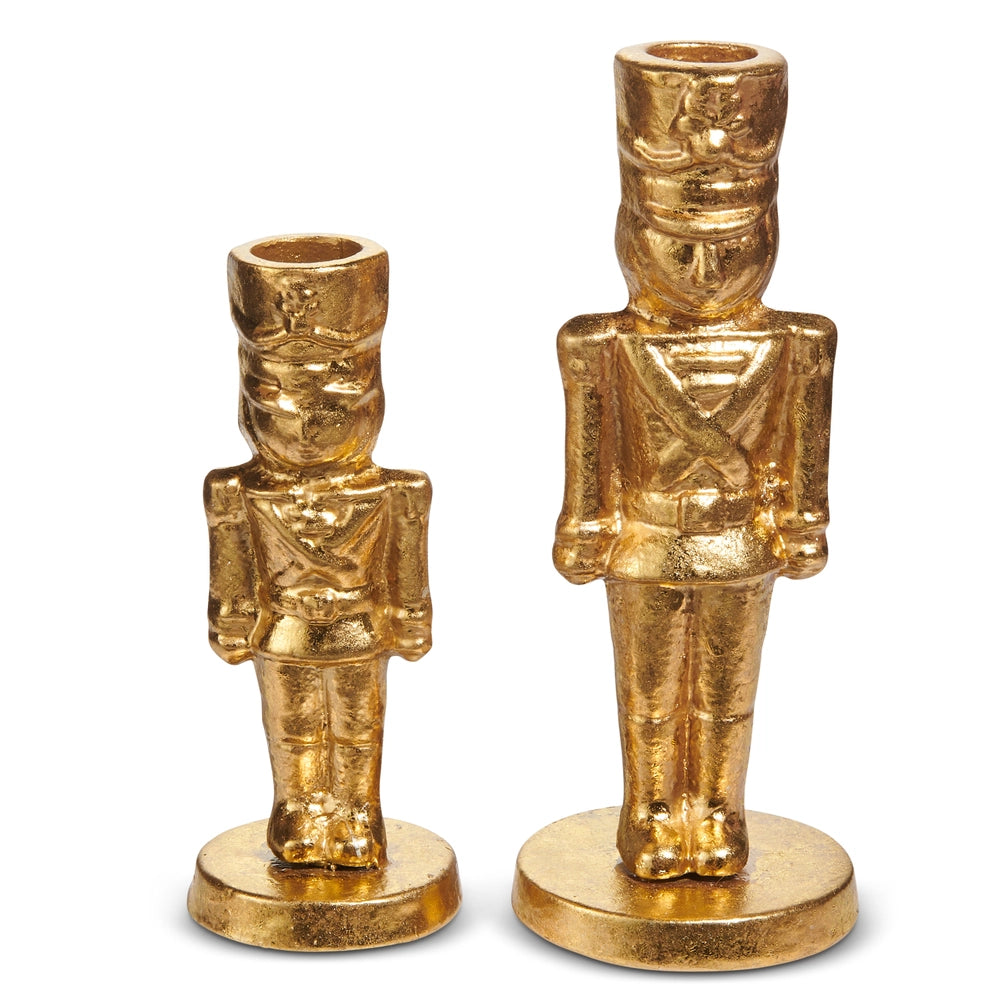 Gold Nutcracker Candlesticks ( 2 sizes )