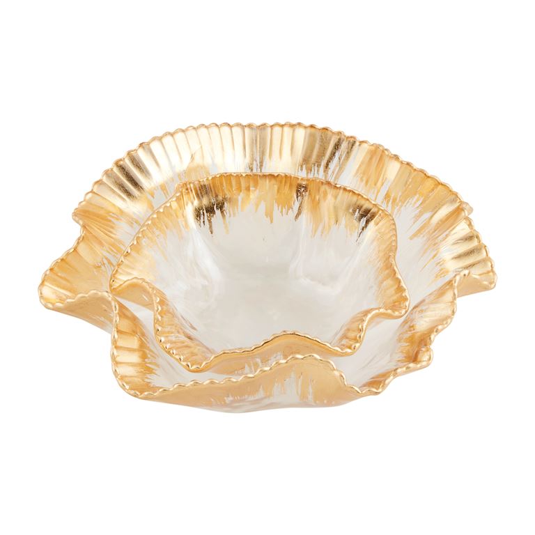 Gold Edge Ruffle Bowls