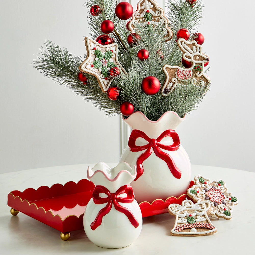 Bow Ruffled Vases ( 2 sizes )