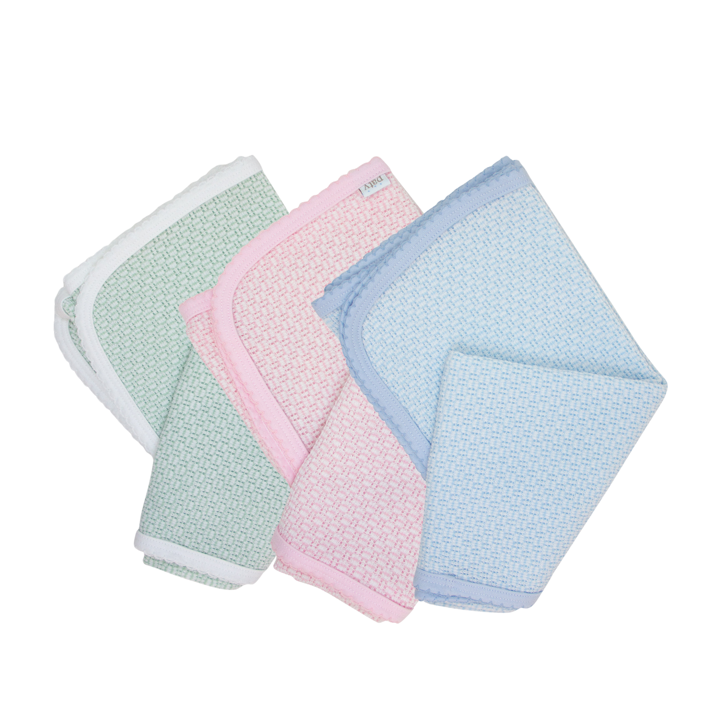 Paty Knit Solid Color Blanket with Pima Trim (3 color options)