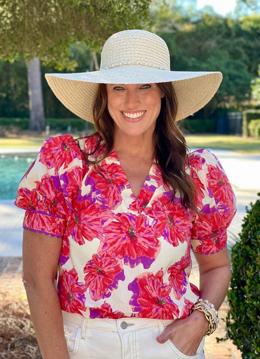 Cassie Pearl Hat Natural