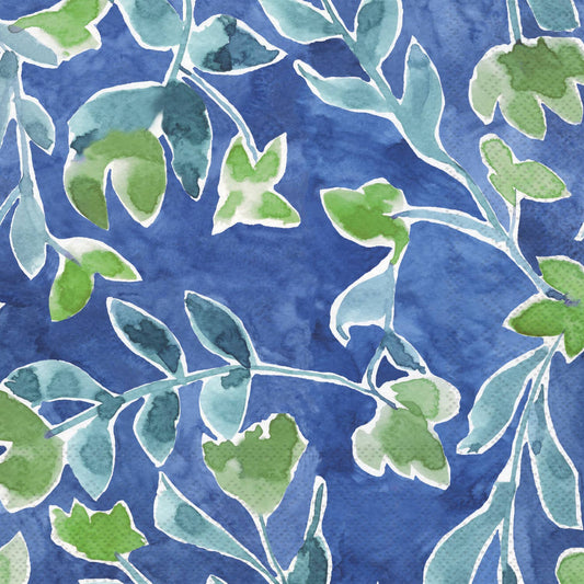 Azure & Ivy Blue Paper Cocktail Napkins