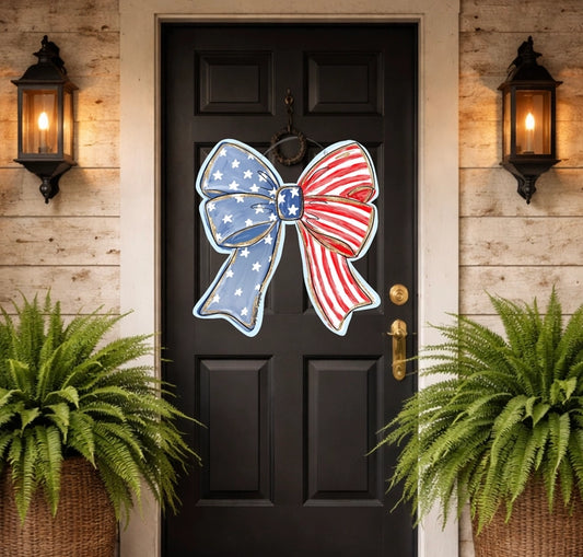 4th of July Bow Door Hanger