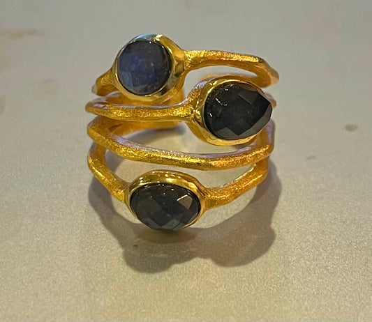 Betty Carre Zamira Ring - Deep Blue Stones