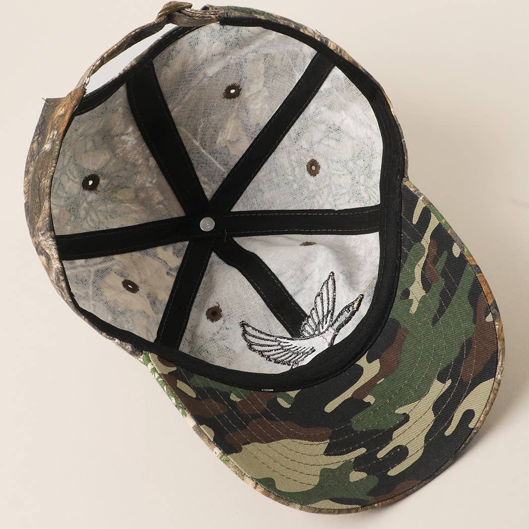 Flying Mallard Camo Embroidered Cap