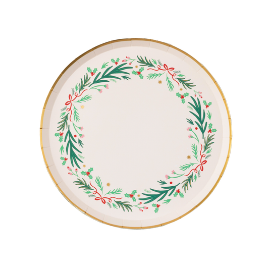 CHRISTMAS WREATH DESSERT PLATES