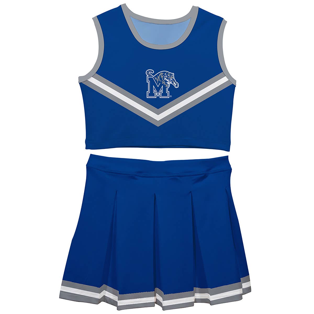 Memphis Tigers Blue Sleeveless Cheerleader Set