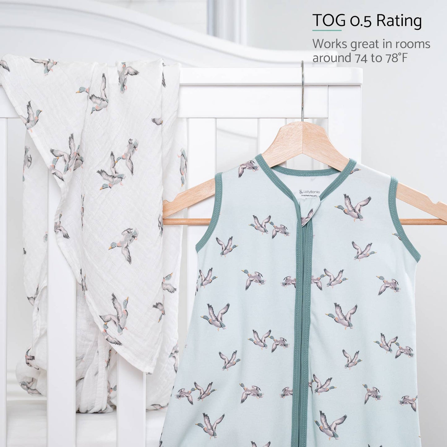 Organic Cotton Sleep Sack - Mallard Duck