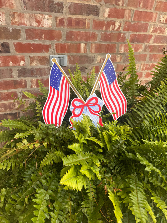 All American Bow Flags Outdoor Decor Stake