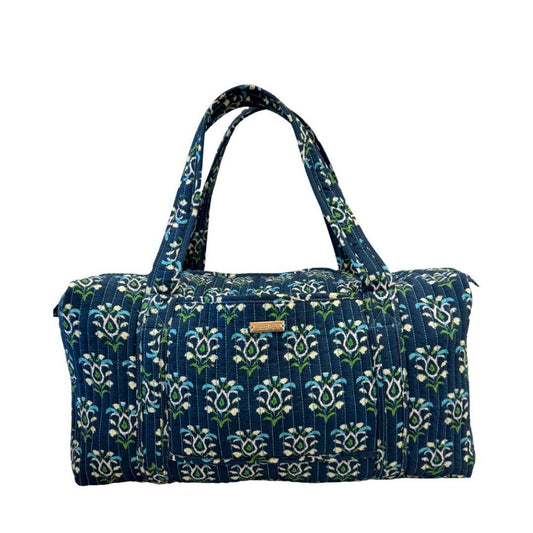 Laura Park Rosemary Indigo Quilted Signature Duffle Bag