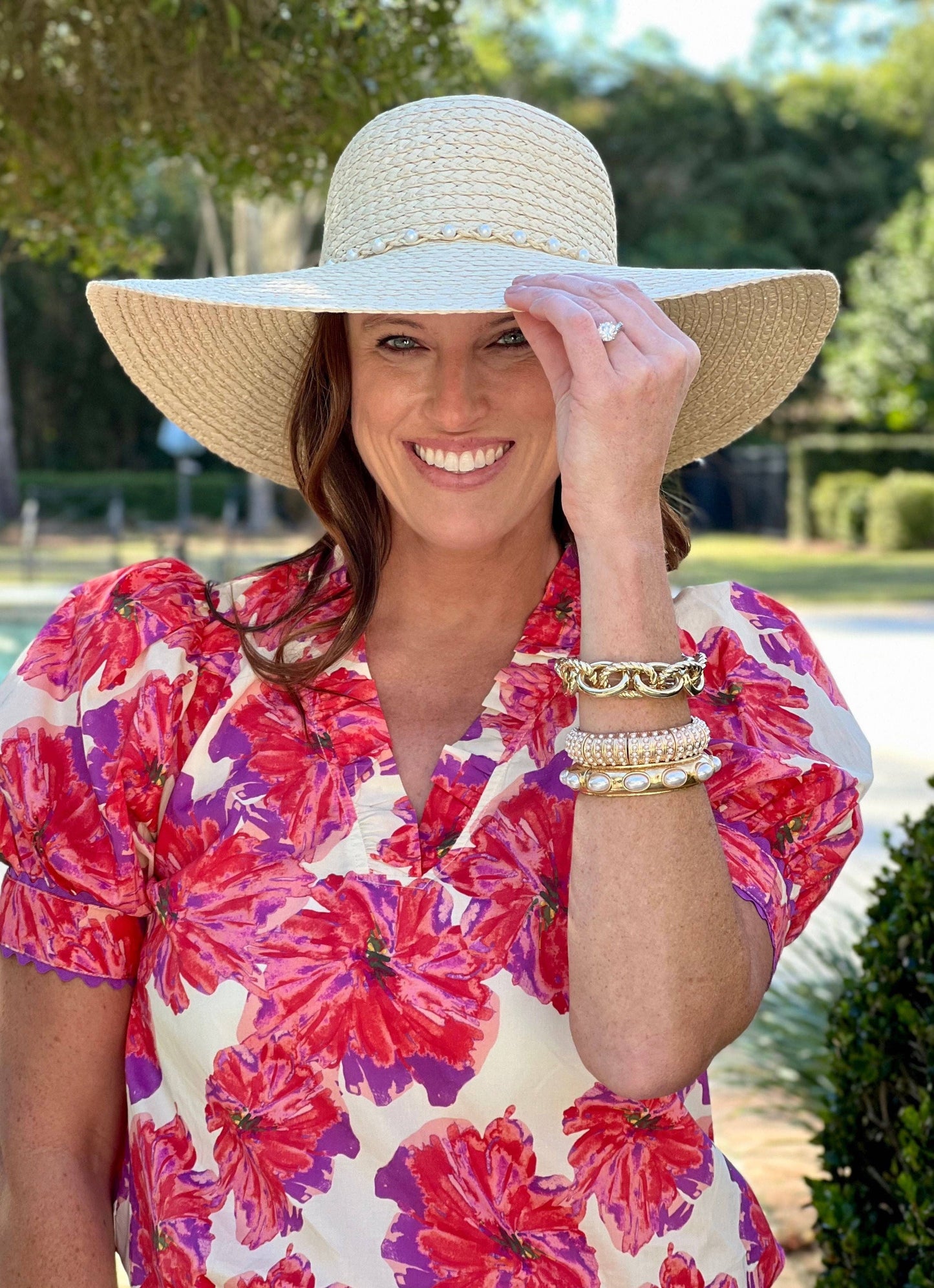 Cassie Pearl Hat Natural