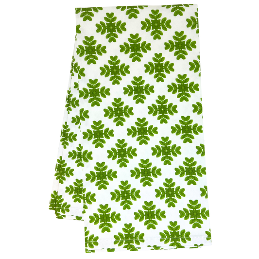 Laura Park Brushstrokes Green Tea Towel