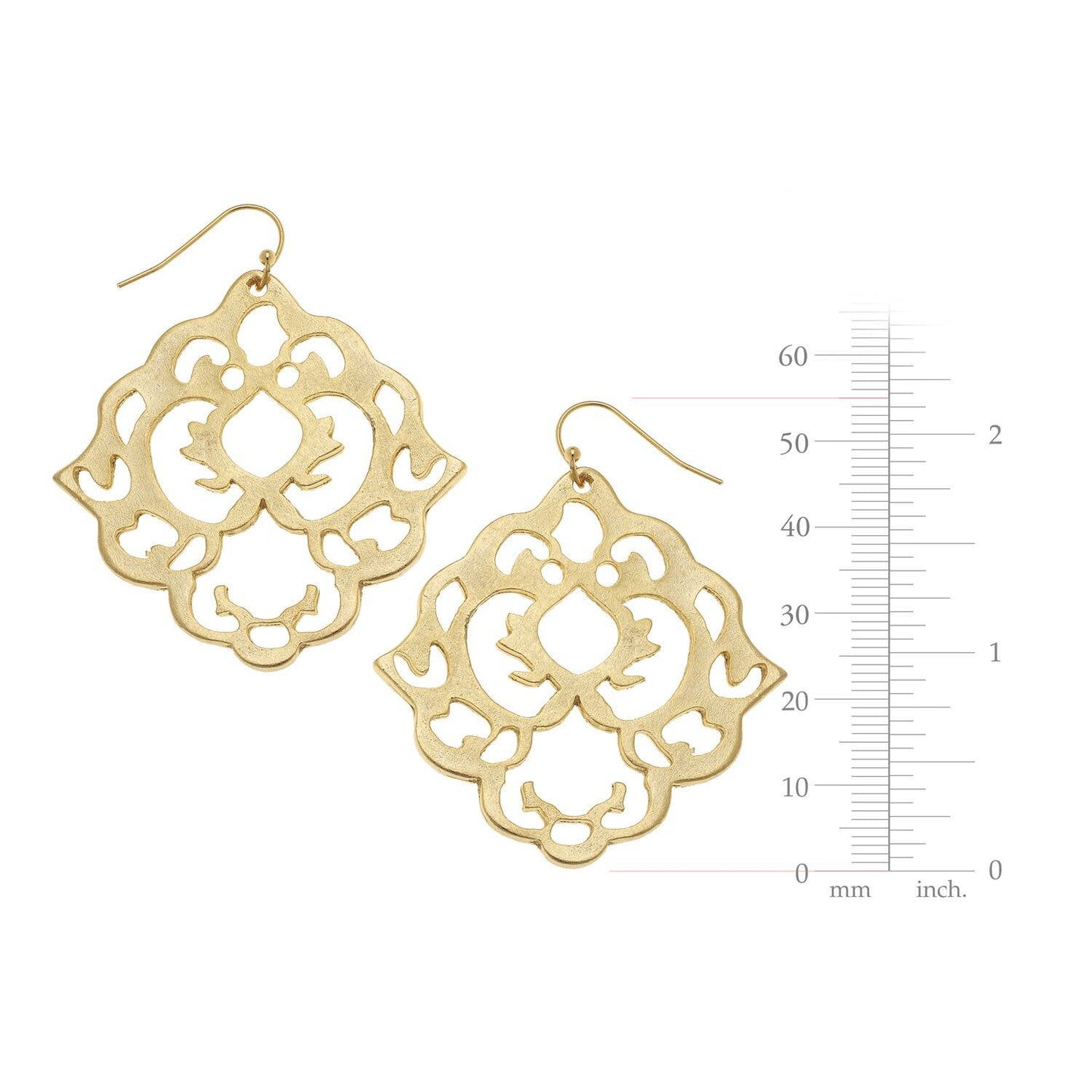 Susan Shaw Gold Filigree Cut Out Earrings