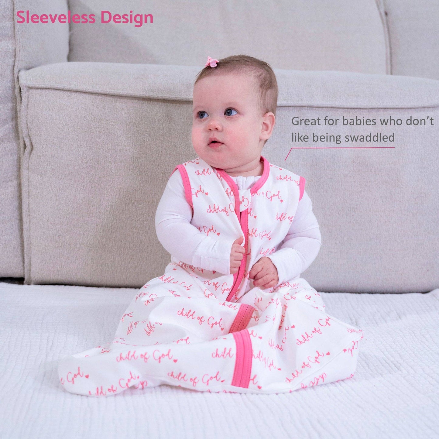 Organic Cotton Sleep Sack - Pink Child of God
