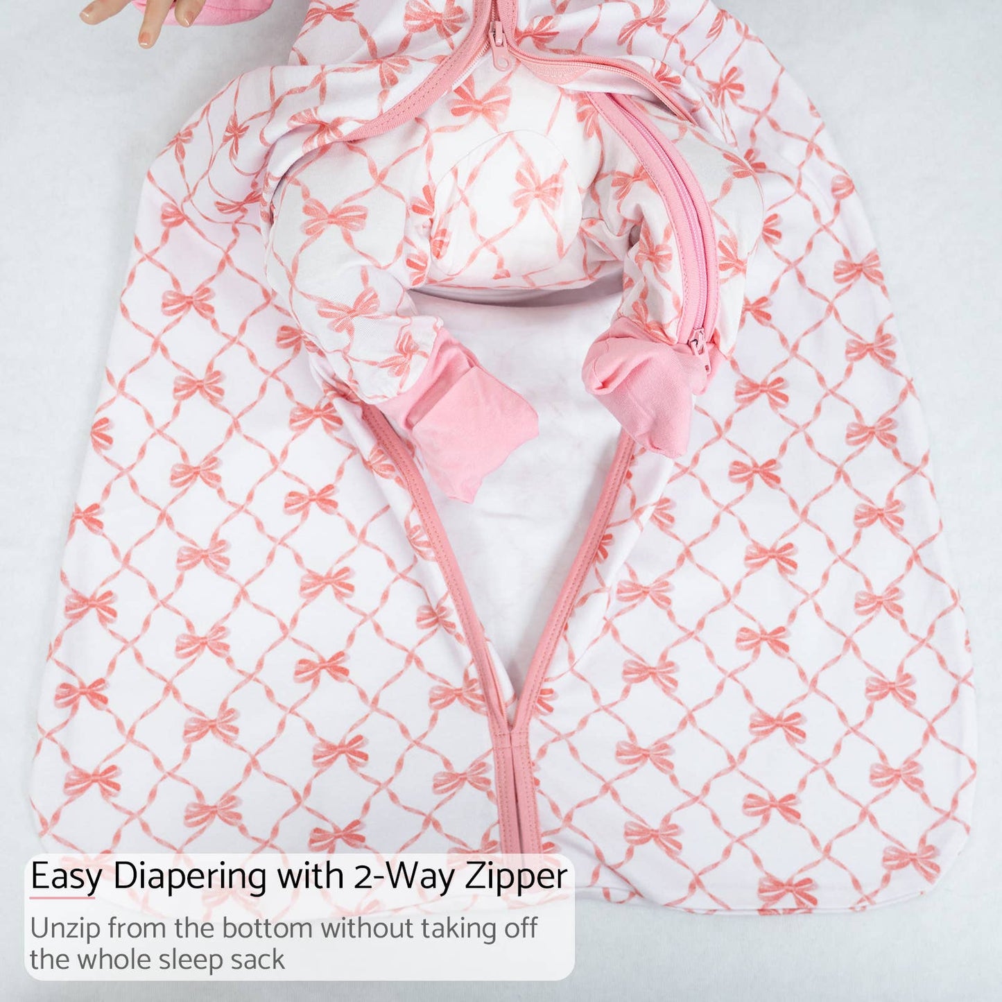 Organic Cotton Sleep Sack - Beautiful Bows