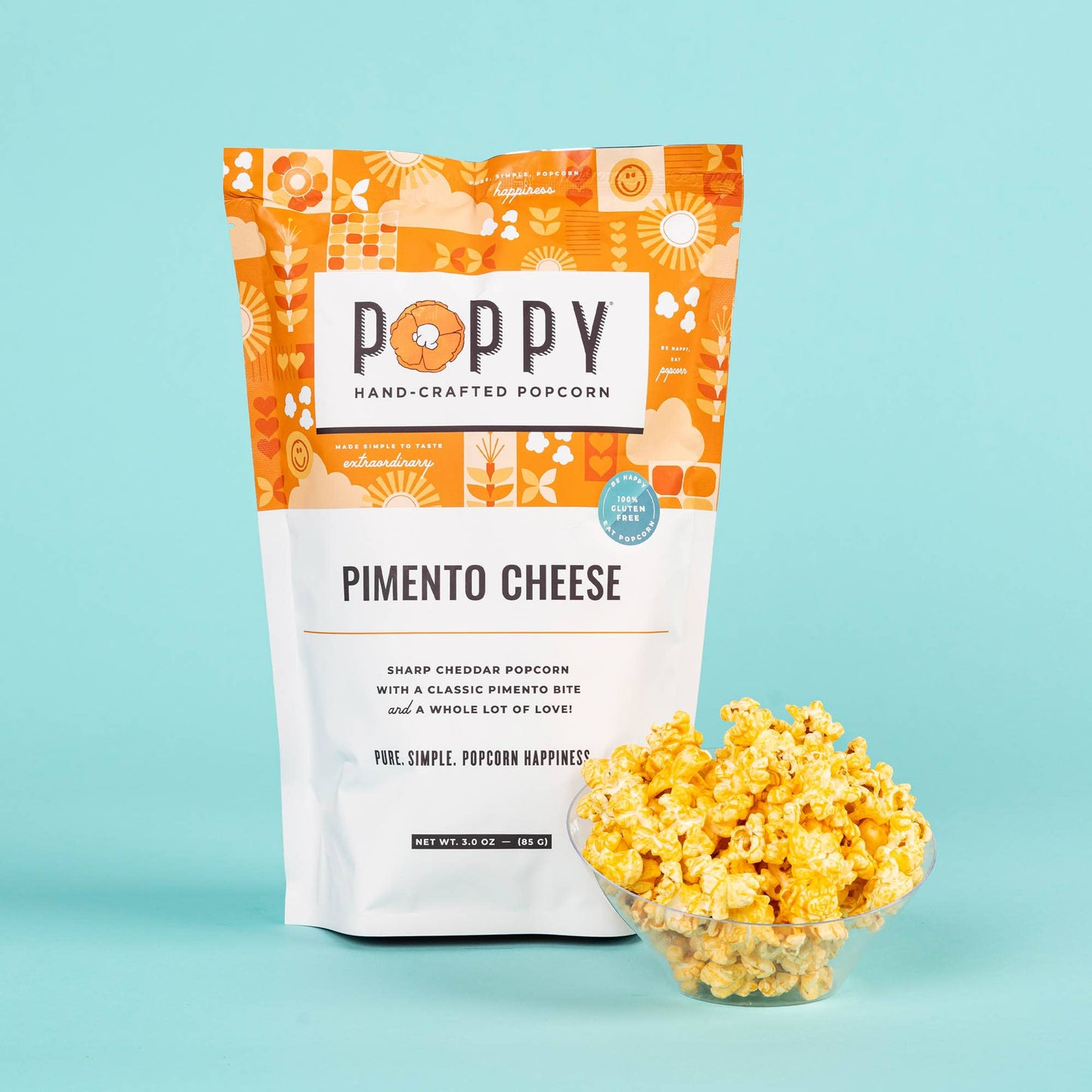 Poppy Pimento Cheese Popcorn
