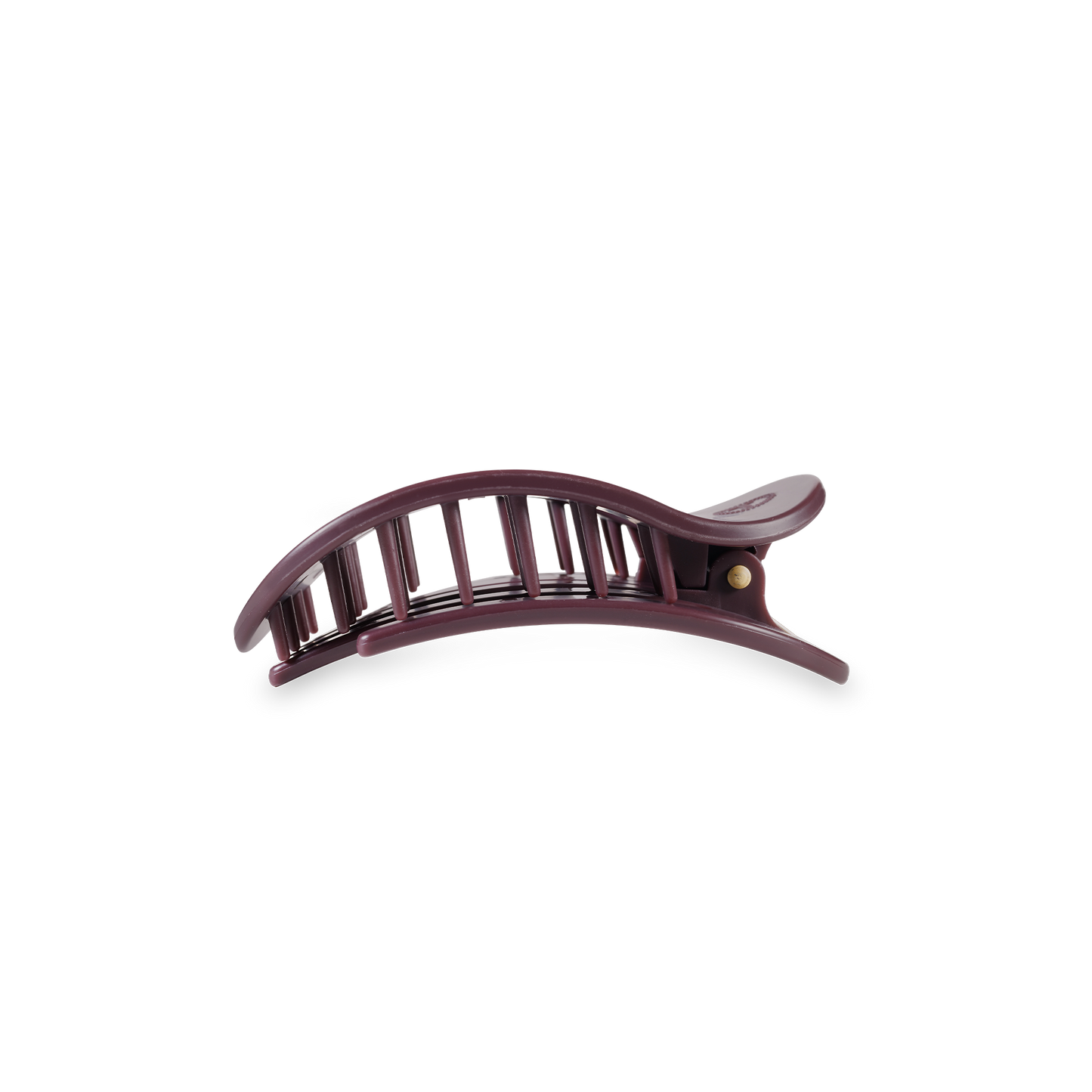 Burgundy Bliss Small Flat Round Hair Clip