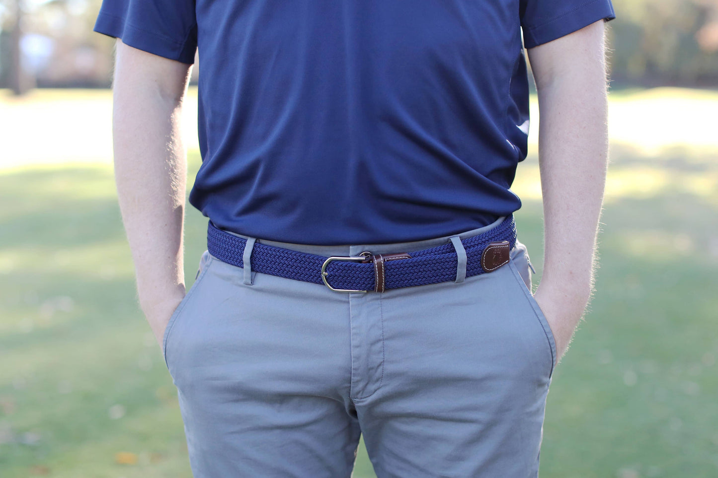 The Pebble Beach Woven Stretch Belt