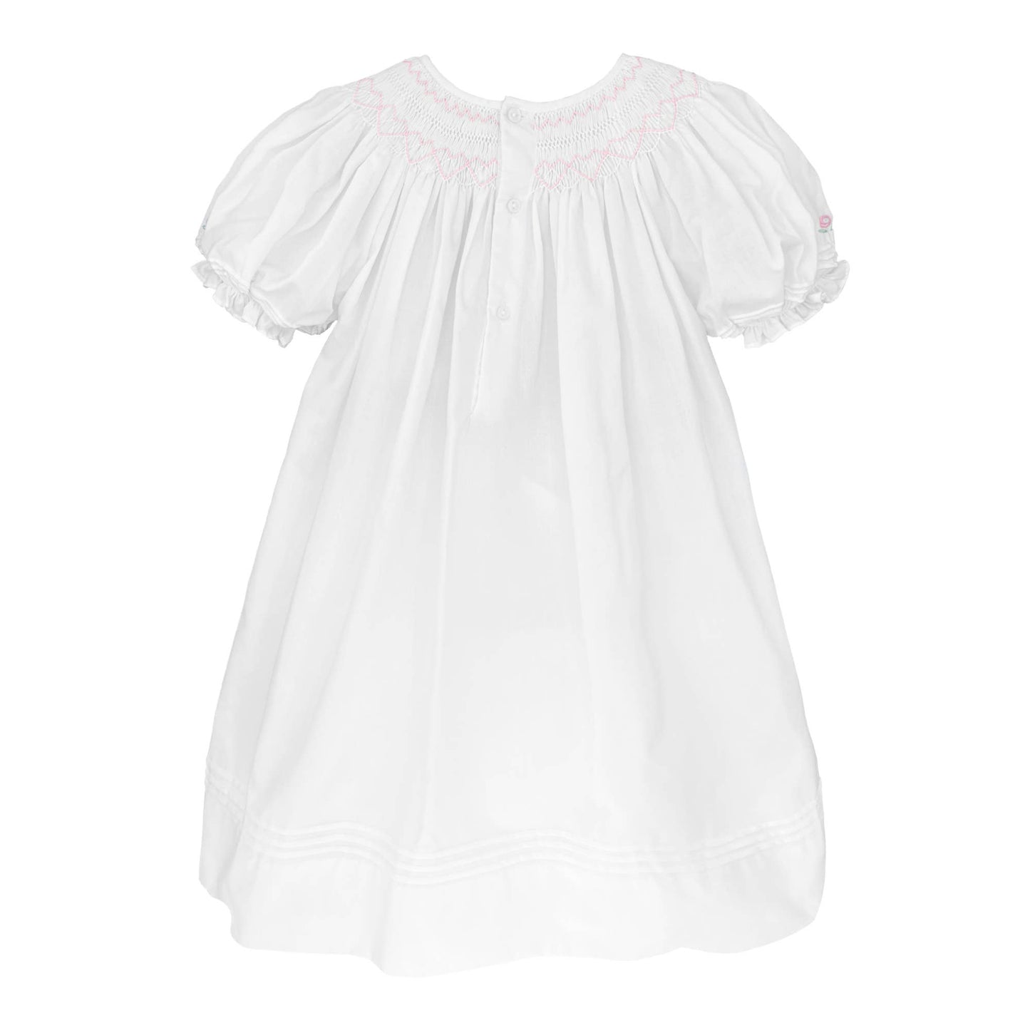 Daygown with Heart Smocking & Pearls