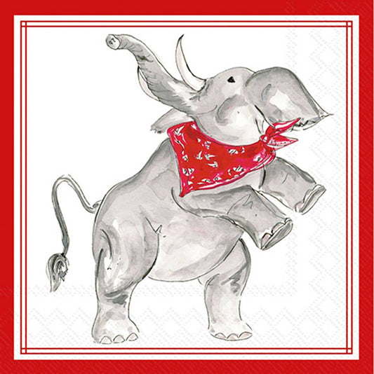 Red Elephant Cocktail Napkins