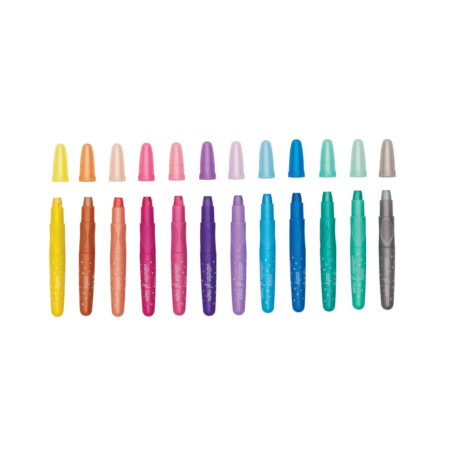 Rainbow Sparkle: Watercolor Gel Crayons (Set of 12)