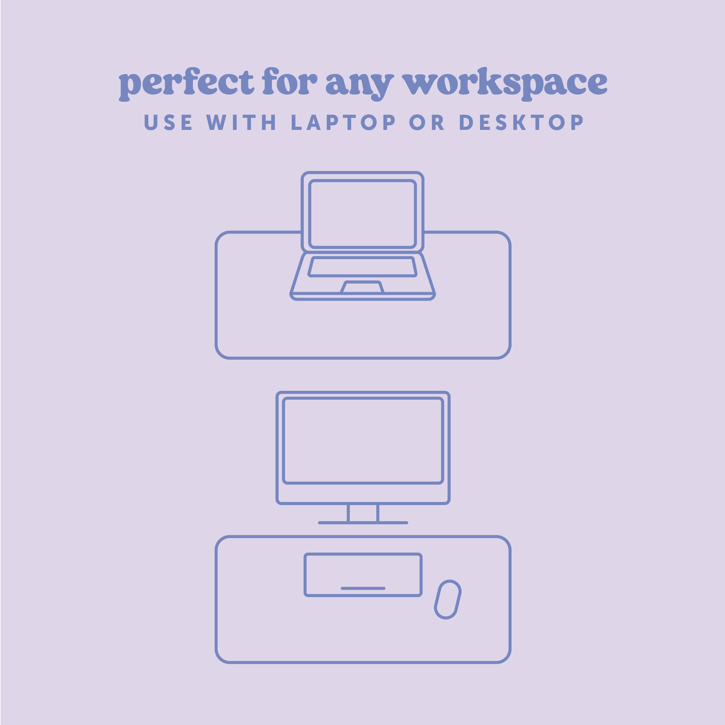 Style Station Desk Mat - Secret Garden Blue