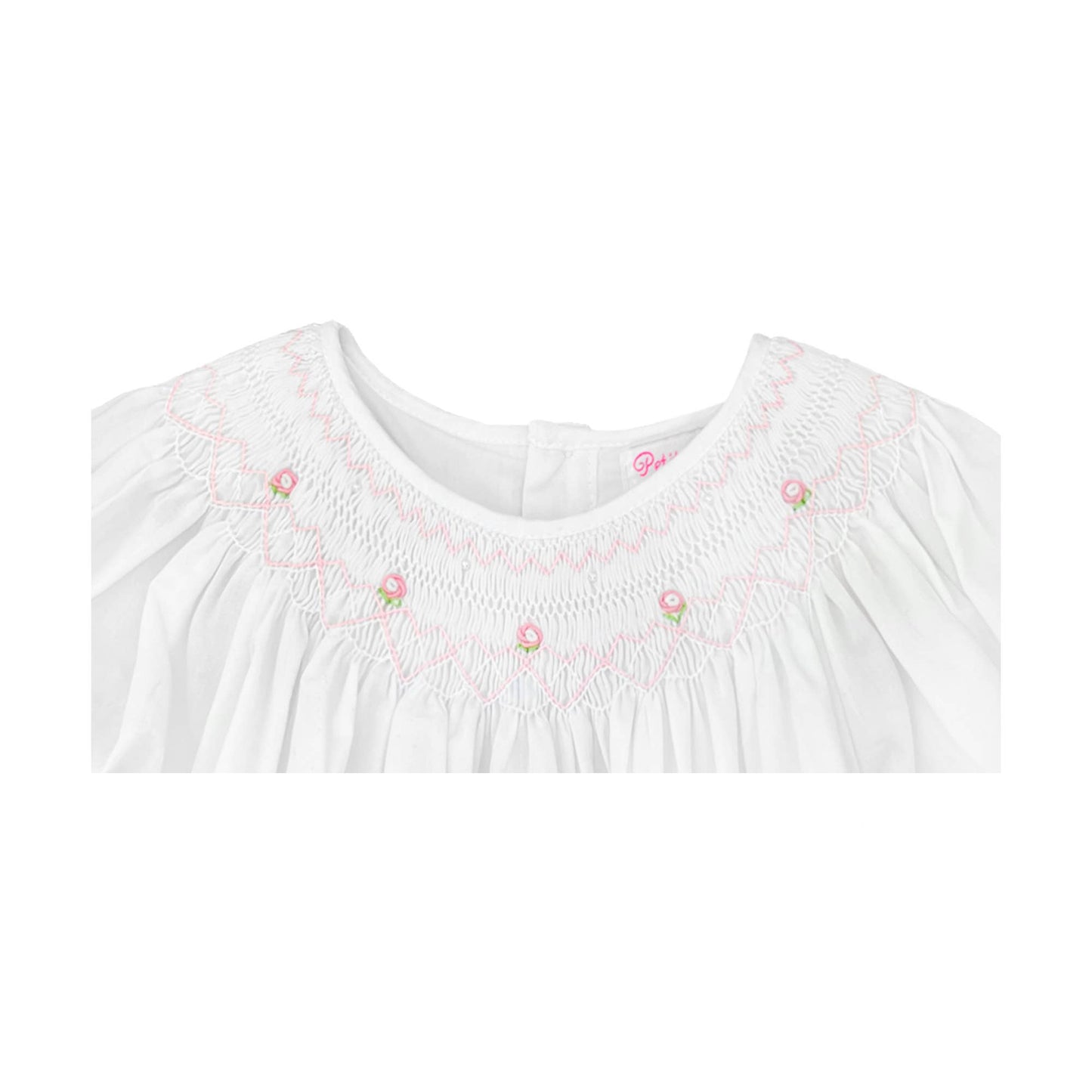 Daygown with Heart Smocking & Pearls