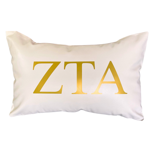 Sorority Faux Leather Pillows
