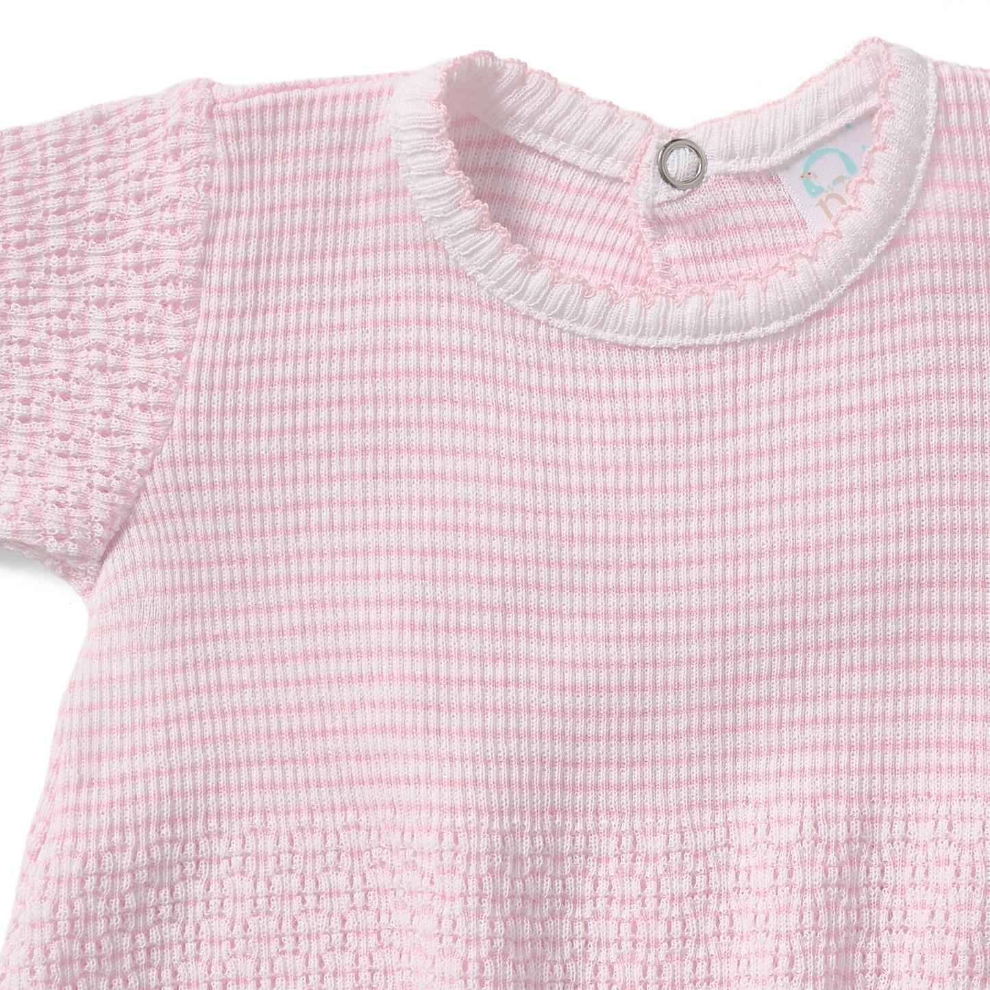 Paty Knit Baby Girl Bubble with Ruffle Hem in Solid Colors