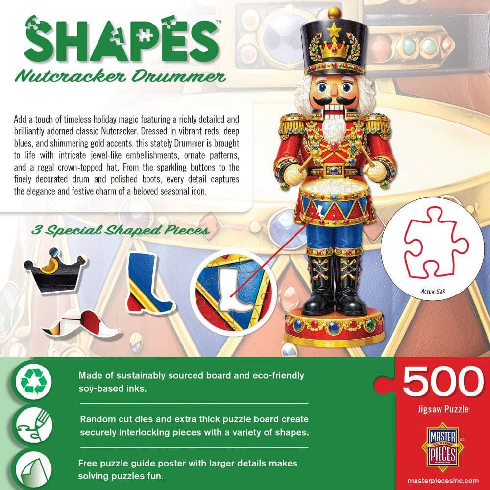 Nutcracker Shaped Drummer 500 Piece Jigsaw Puzzle