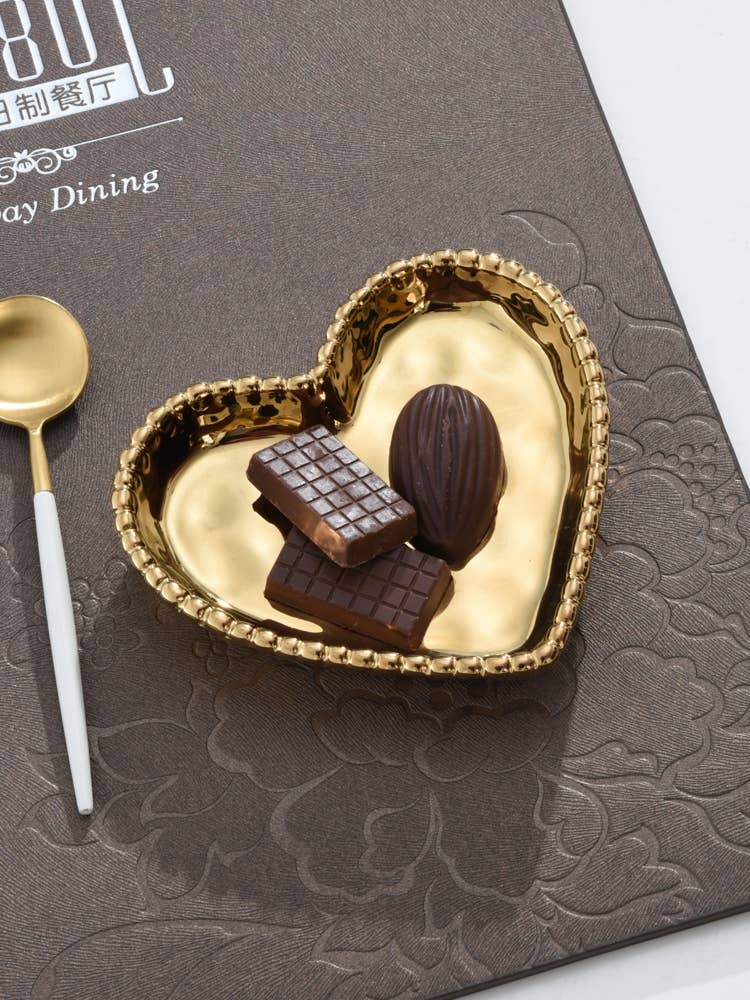 Mini Heart Dish Gold