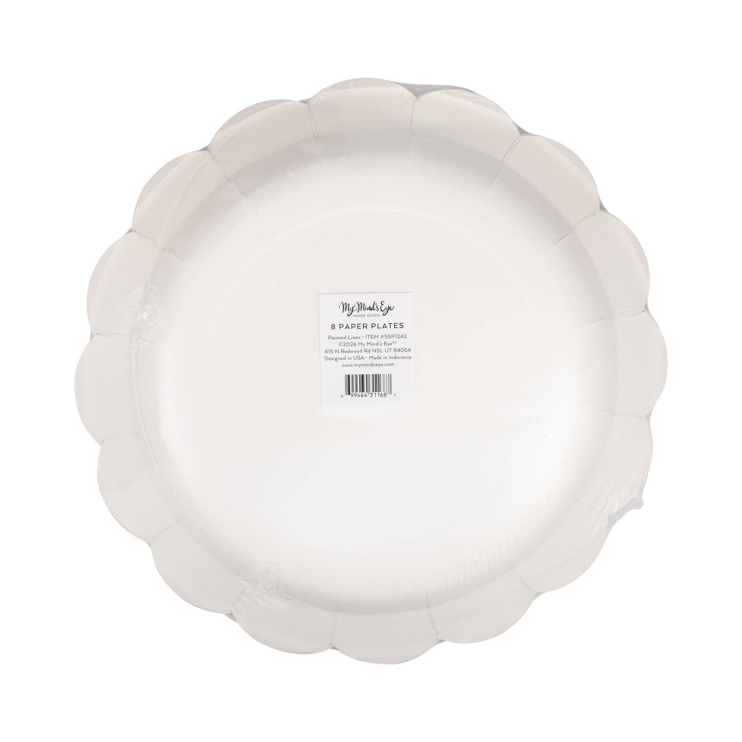 Red Striped Paper Plate - 11"