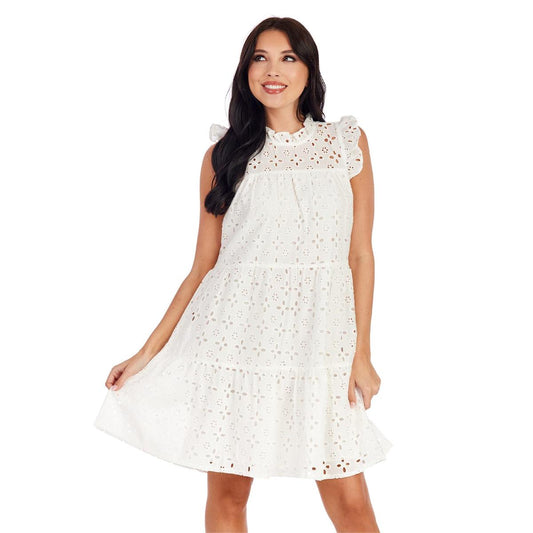 White Lula Eyelet Dress