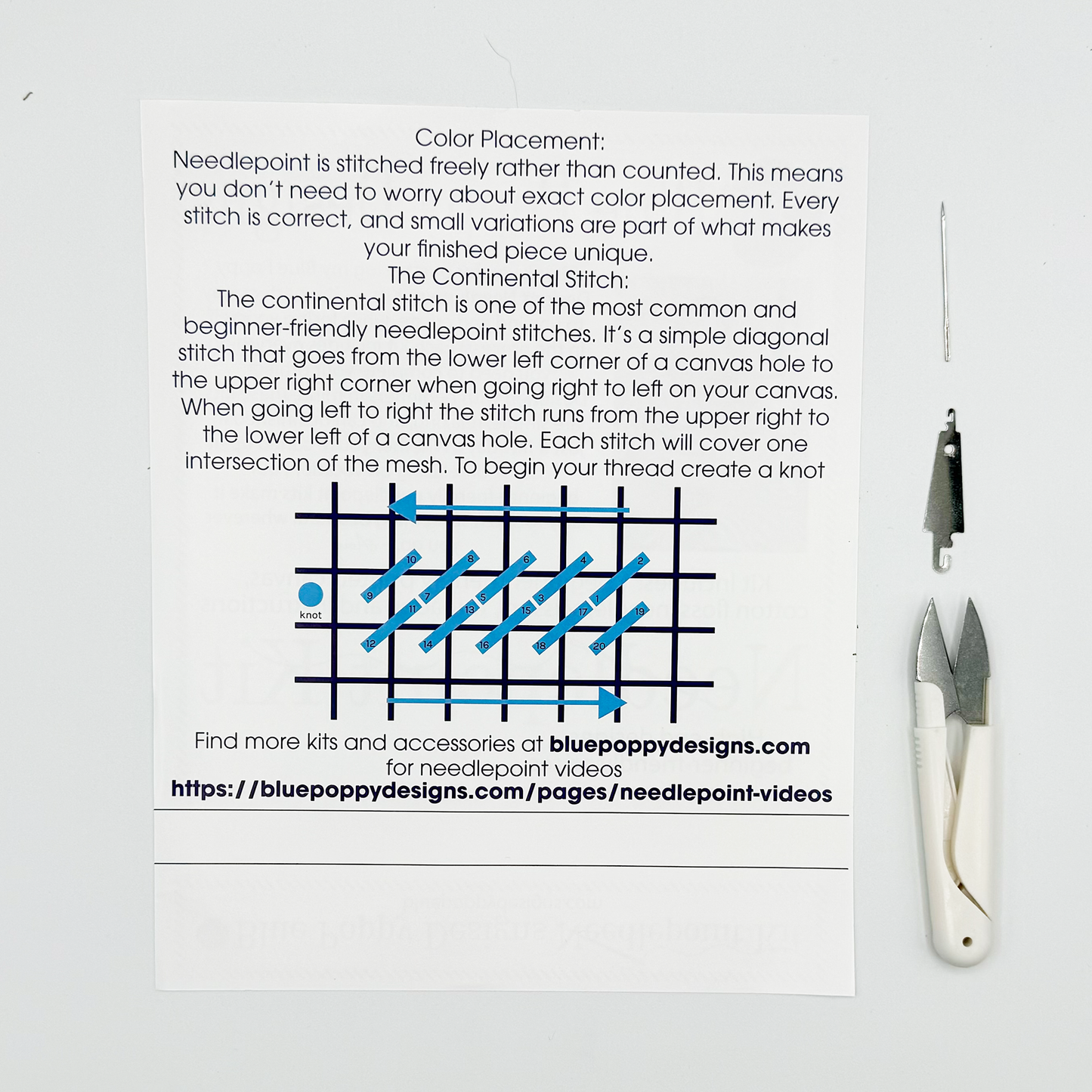 Crack Dot Bam Mahjong Needlepoint Kit