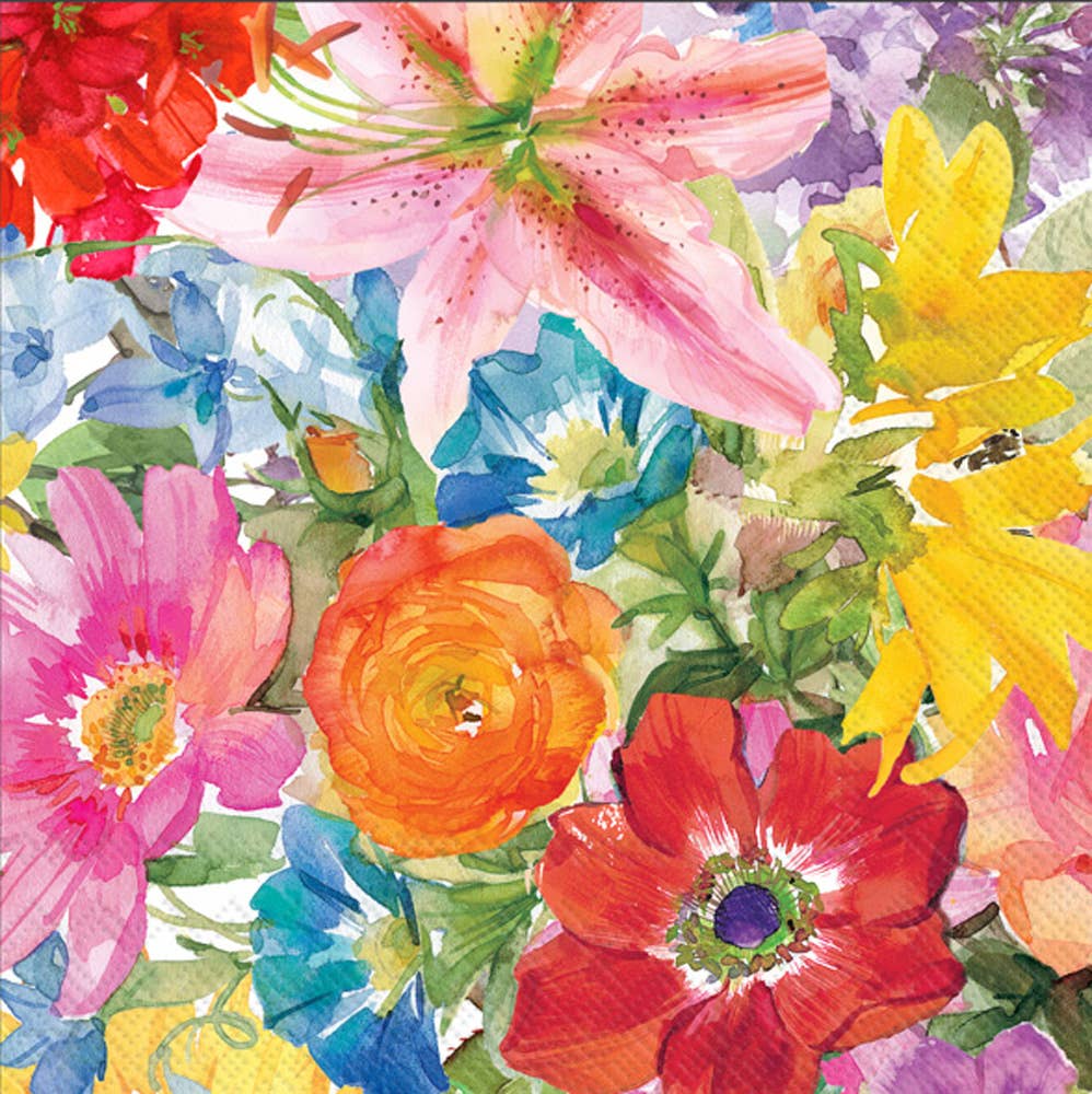 Abundant Floral Cocktail Napkins