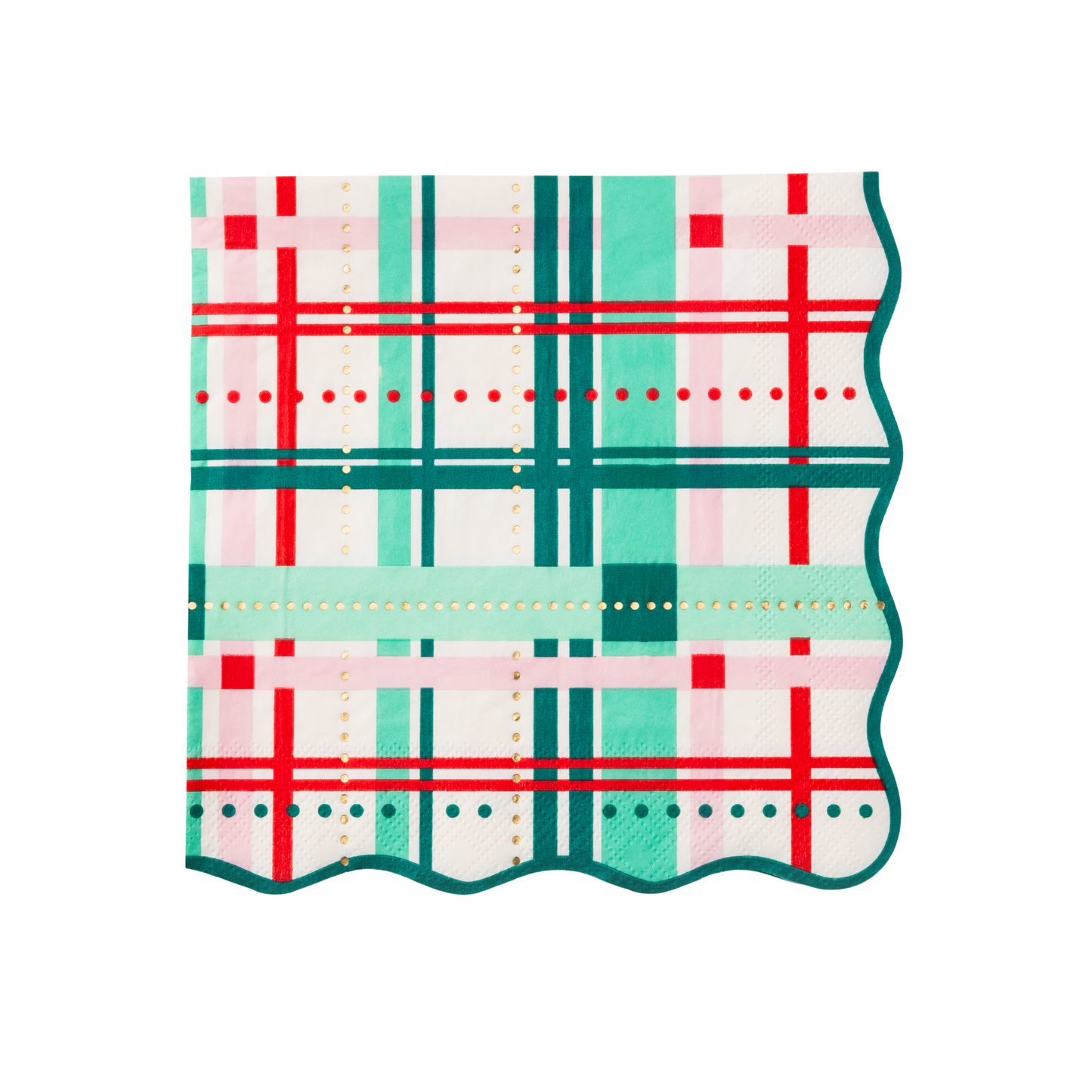 CHRISTMAS PLAID LUNCHEON NAPKINS