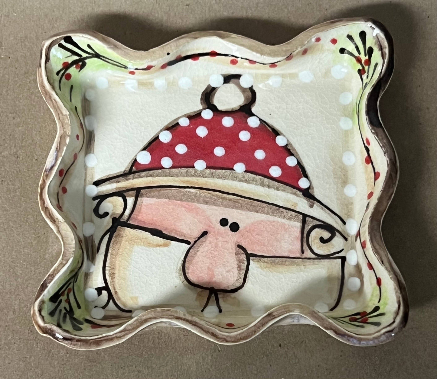 Small Santa Candle Plate (2025 Christmas Collection)