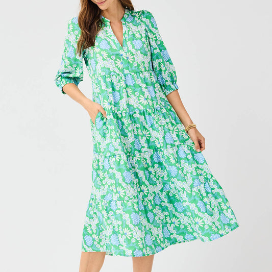 Cameron Daisy Chain Green Dress