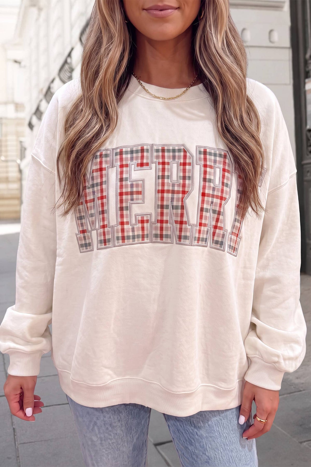 MERRY Plaid Sweatshirt & Pants (Sold Separately)  | S-XL