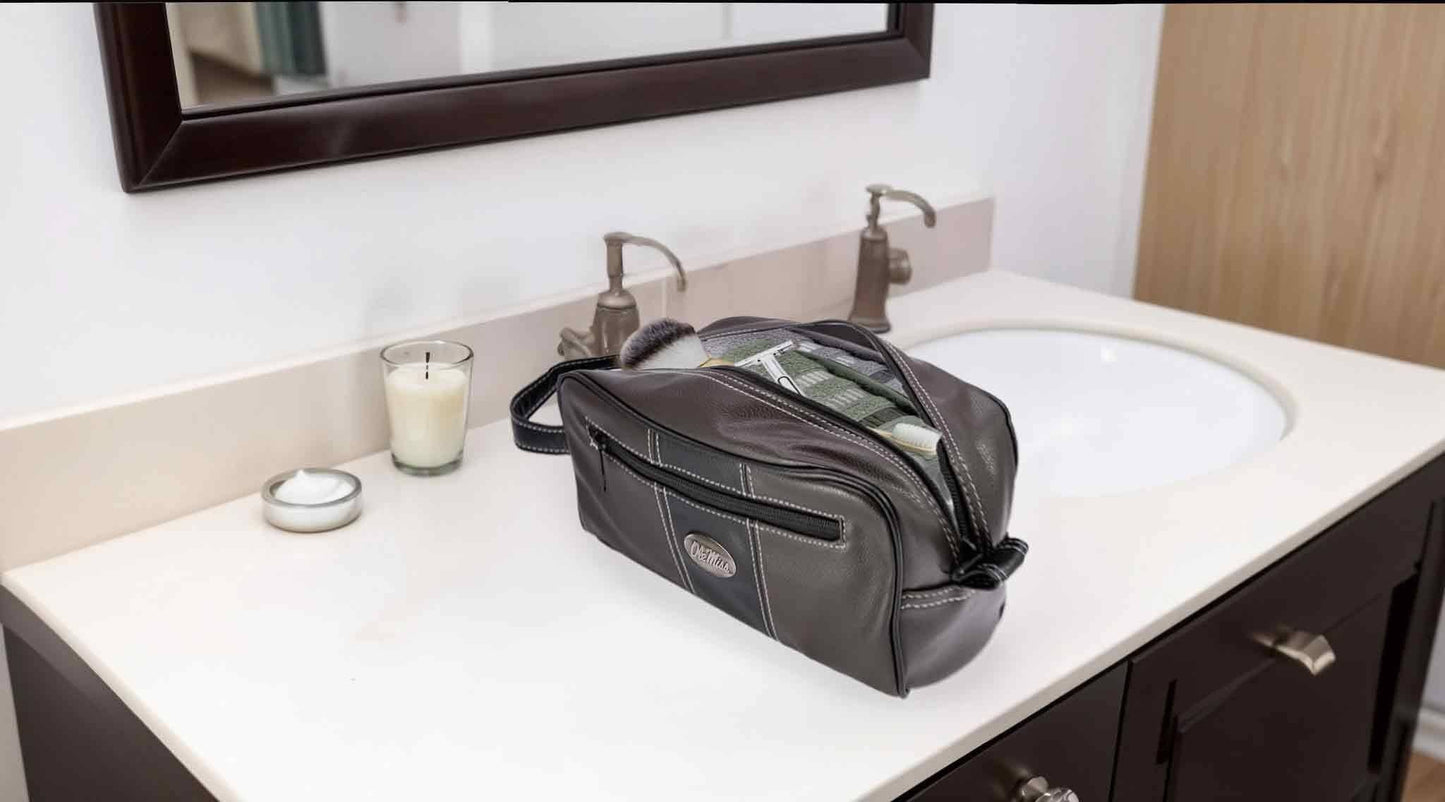 Ole Miss Rebels Men's Toiletry Dopp Bag Brown