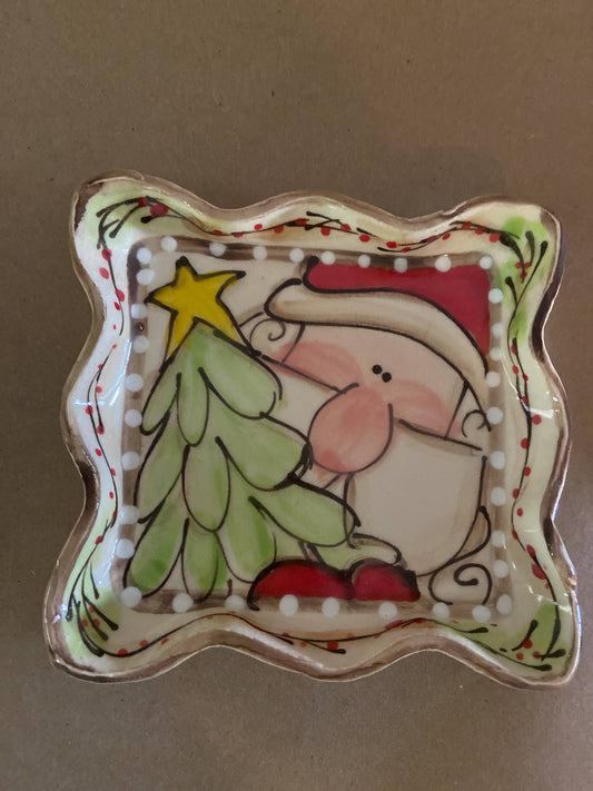 Heartfelt Traditions Santa Candle Plate 2025