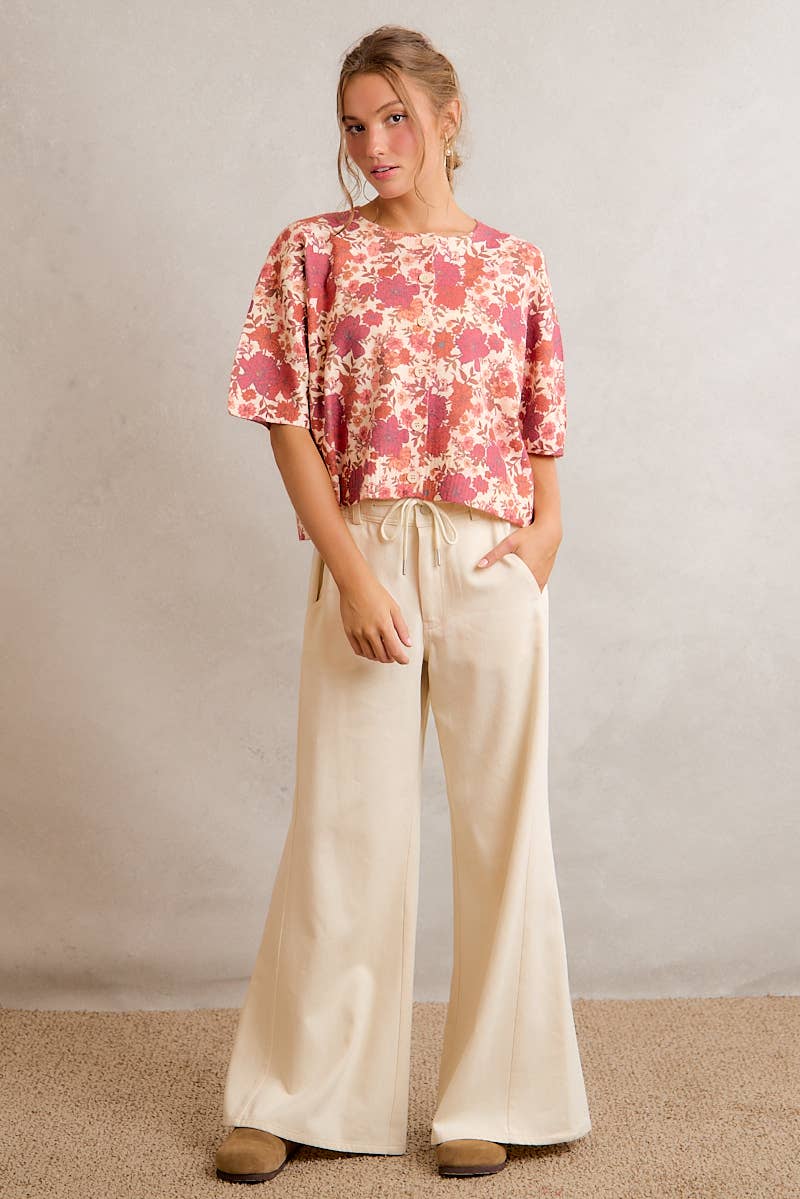 Regina Fall Floral Button Front Sweater