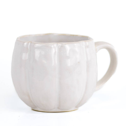 Oliver Pumpkin Mug  - Antique White  18oz