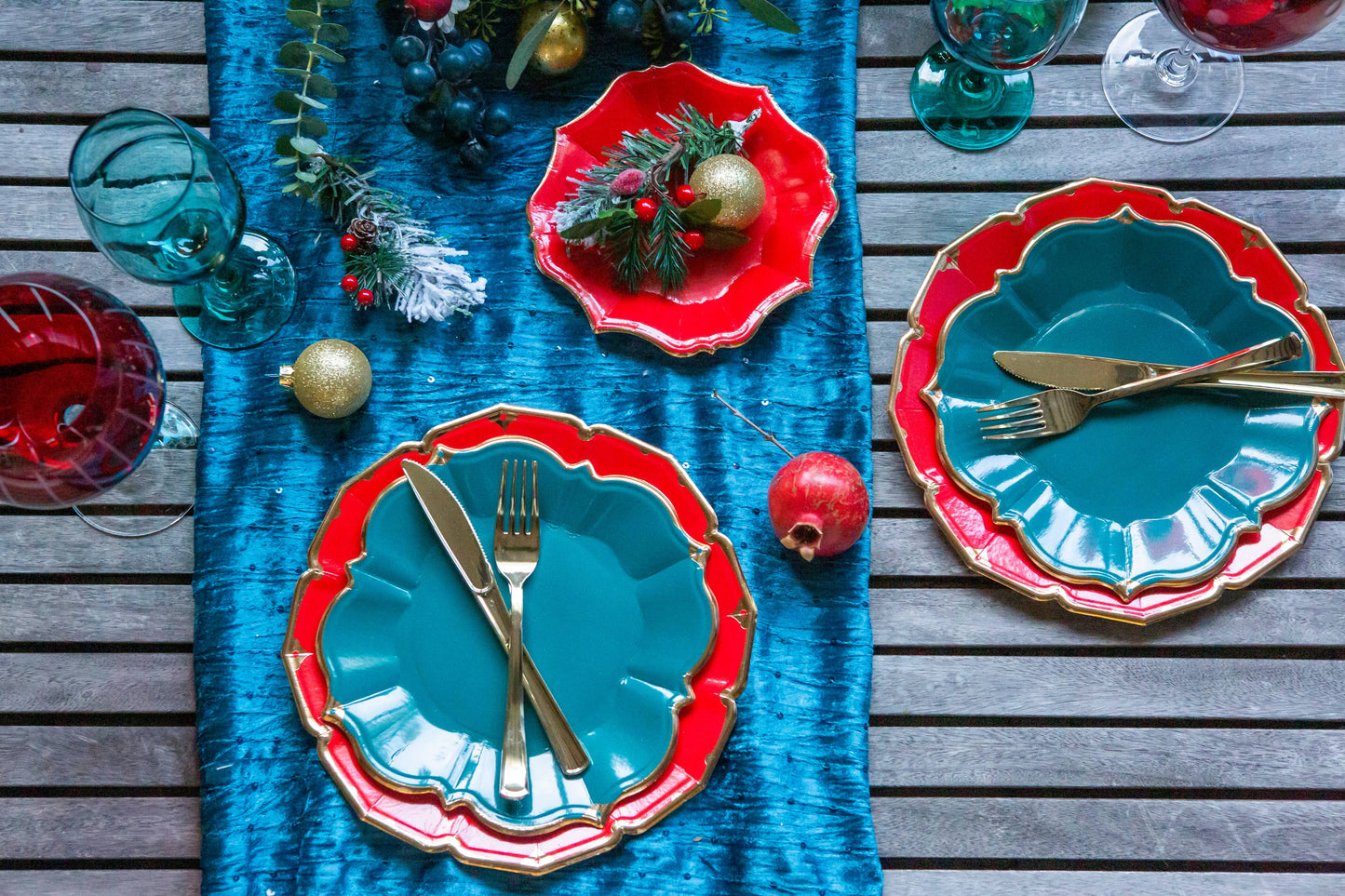 8 Ruby Dinner Plates