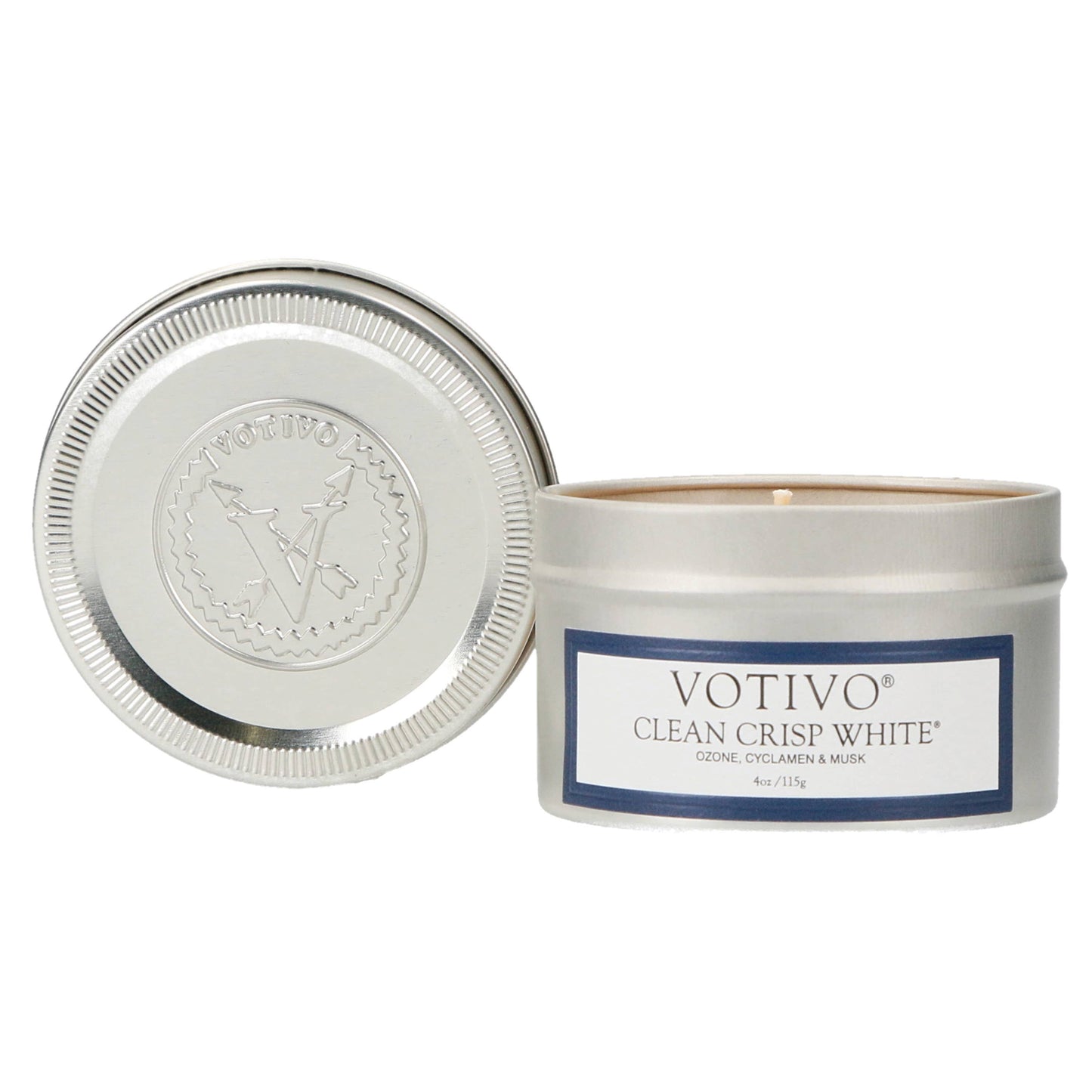 Aromatic Travel Tin Candle - Clean Crisp White