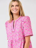 Adelyn Deco Lilies Fuchsia Dress